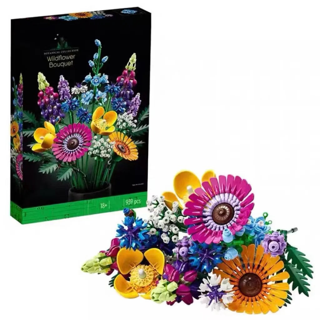 Wildflower Bouquet 10313 Building Blocks Set Dried Flower Centerpiece 10314 Botanical Home Decor Kids Toys Girl Gift